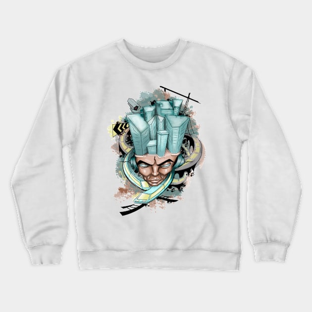 Street Head Crewneck Sweatshirt by Illcesar